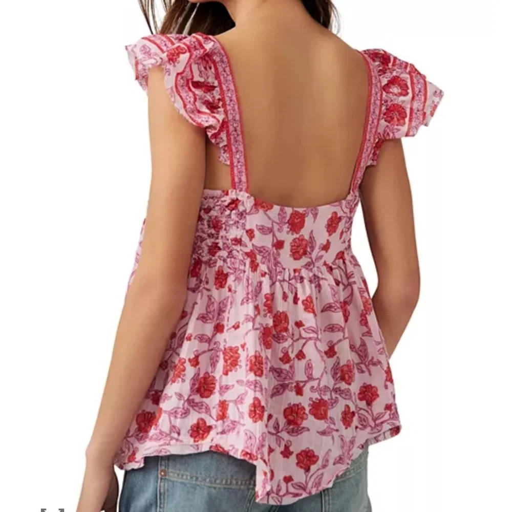 Free People Cotton Nala Floral Babydoll Tank - Picture 2 of 13